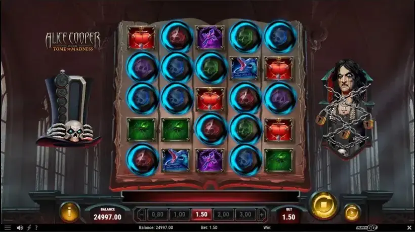 Alice Cooper and the Tome of Madness slot screenshot 2