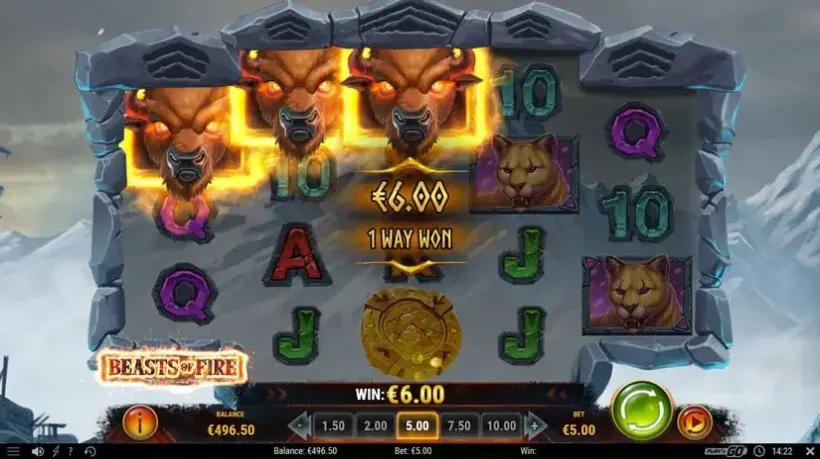 Beasts of Fire slot screenshot 3