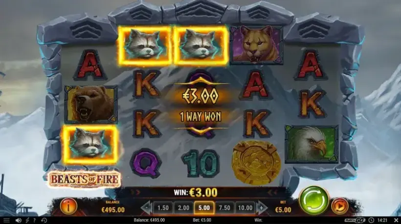 Beasts of Fire slot screenshot 7