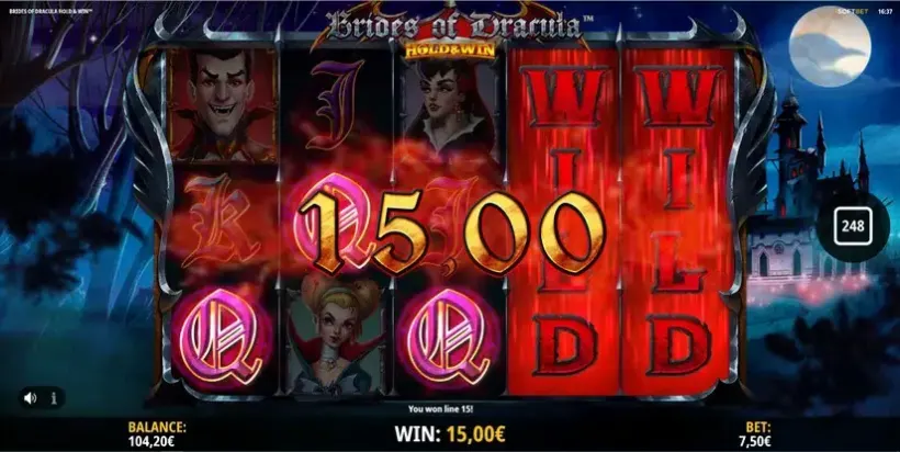Brides of Dracula Hold and Win slot screenshot