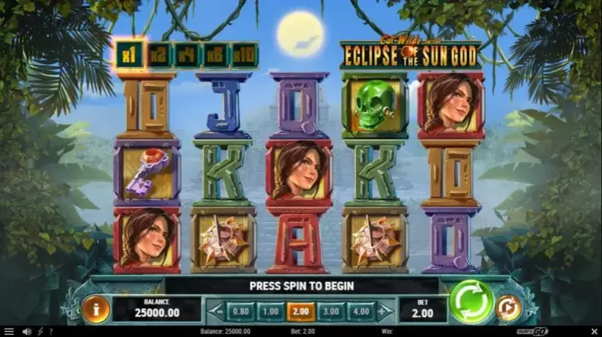 Cat Wilde in the Eclipse of the Sun God slot screenshot 