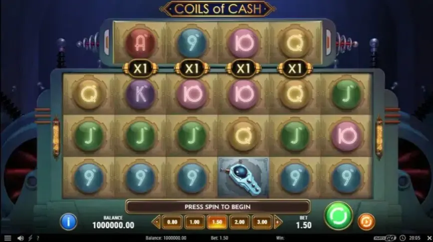 Coils of Cash slot screenshot 