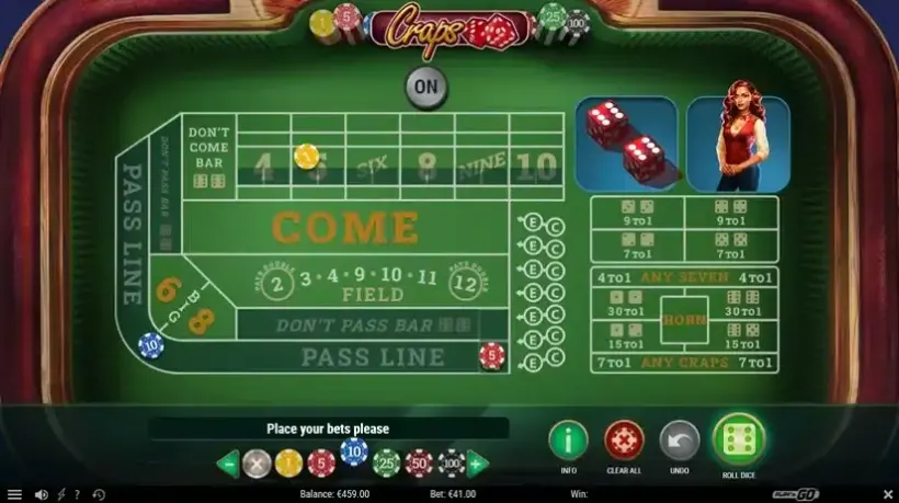 Craps slot screenshot 2