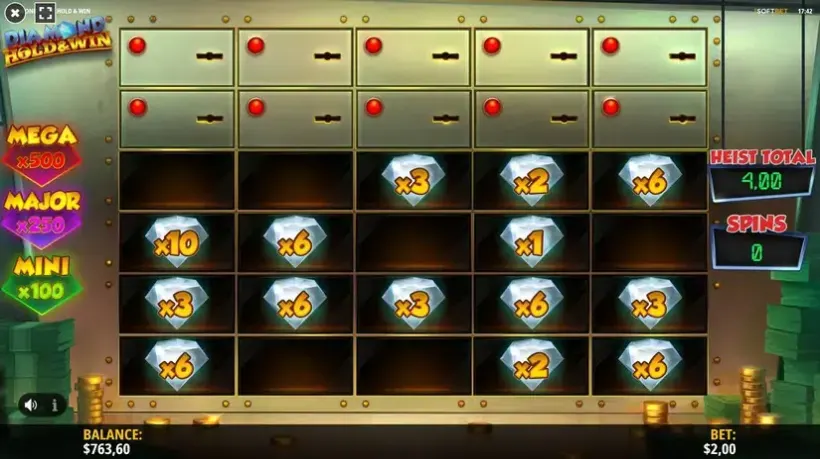 Diamond Heist Hold & Win slot screenshot 9