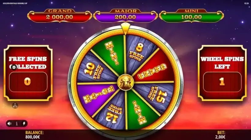 Golden Buffalo Double Up slot screenshot 3