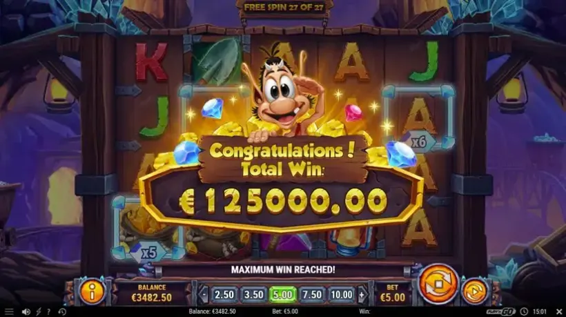 Hugo Carts slot screenshot 