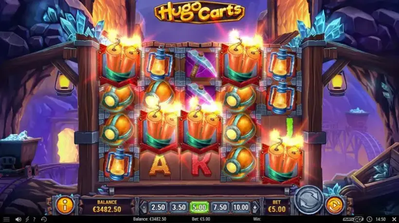 Hugo Carts slot screenshot 2