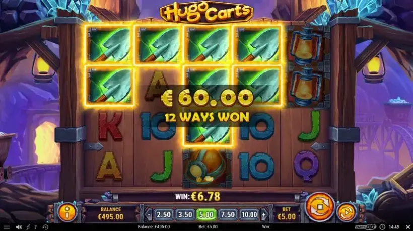 Hugo Carts slot screenshot 4