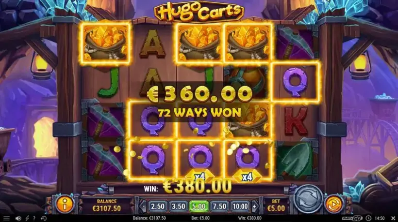 Hugo Carts slot screenshot 6