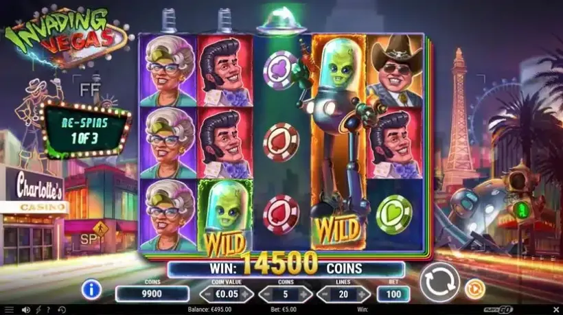 Invading Vegas slot screenshot 3