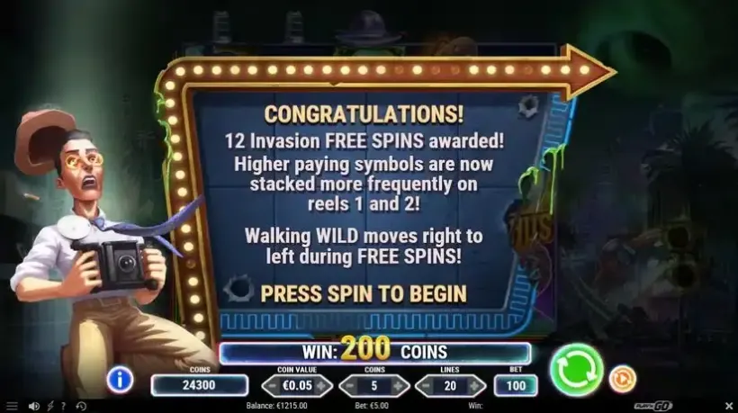 Invading Vegas slot screenshot 4