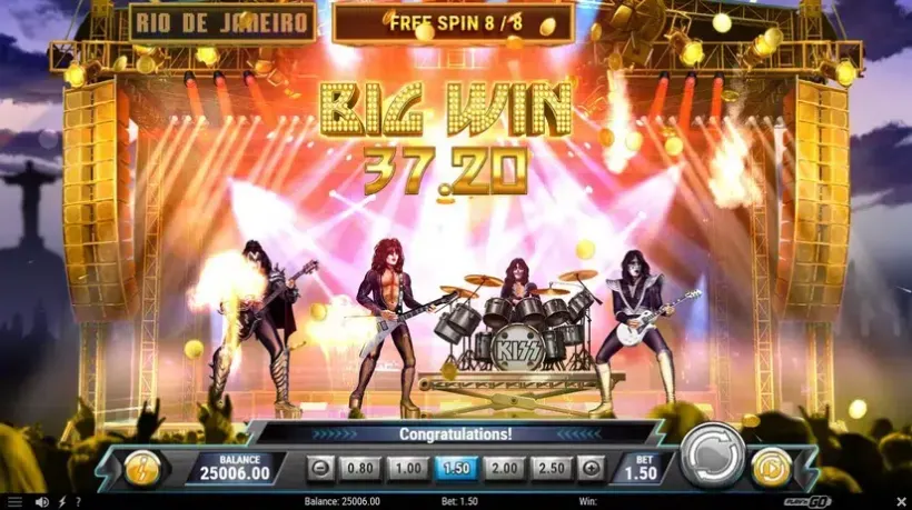 KISS Reels of Rock slot screenshot 