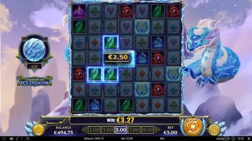 Legend of the Ice Dragon slot screenshot 