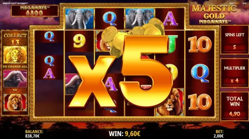 Majestic Gold Megaways slot screenshot 