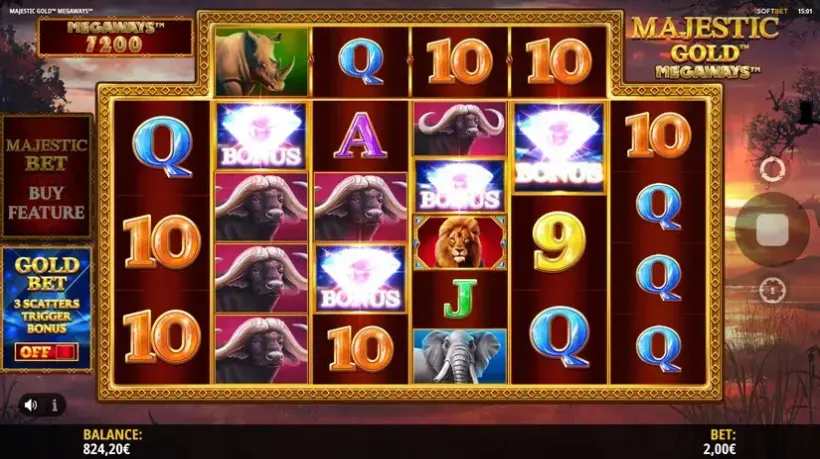 Majestic Gold Megaways slot screenshot 3