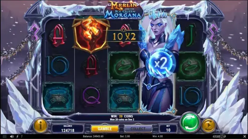 Merlin and the Ice Queen Morgana slot screenshot 3