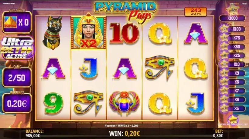 Pyramid Pays slot screenshot 2