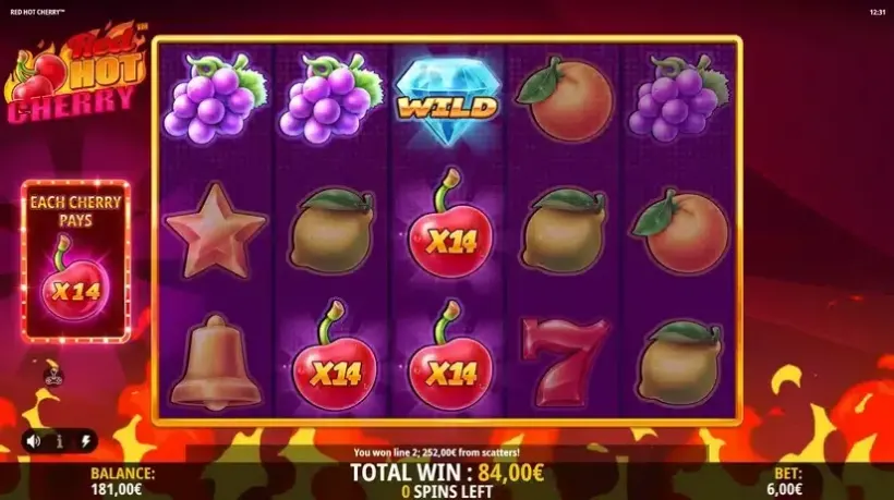 Red Hot Cherry slot screenshot 7