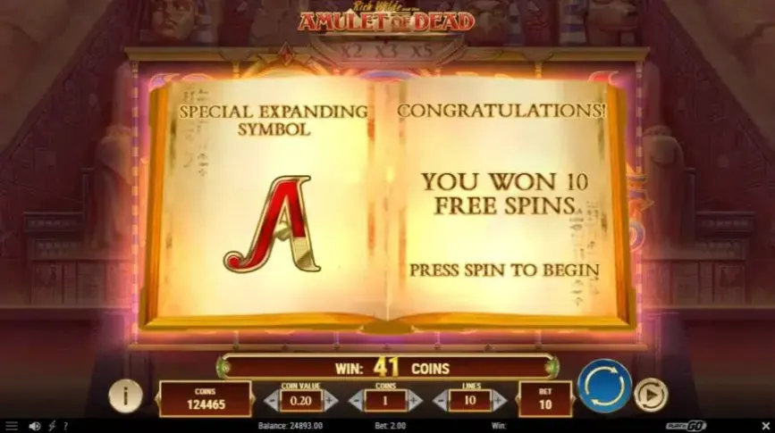 Rich Wilde And The Amulet of Dead slot screenshot 4