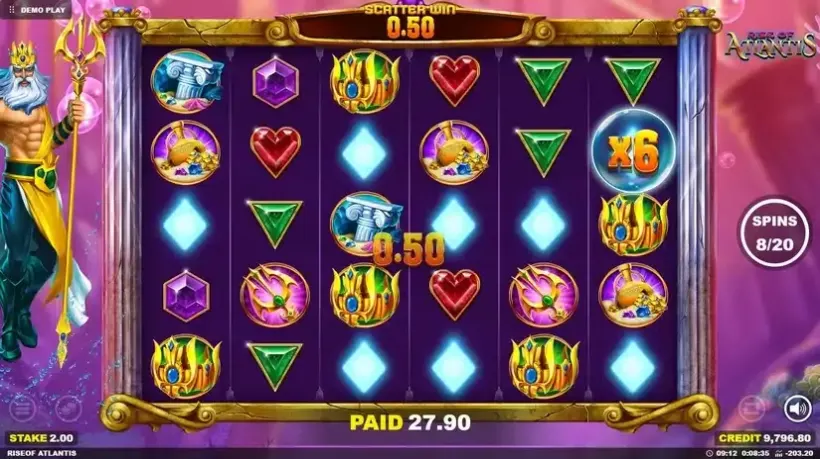 Rise of Atlantis slot screenshot 