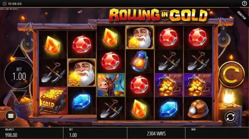 Rolling in Gold slot screenshot 