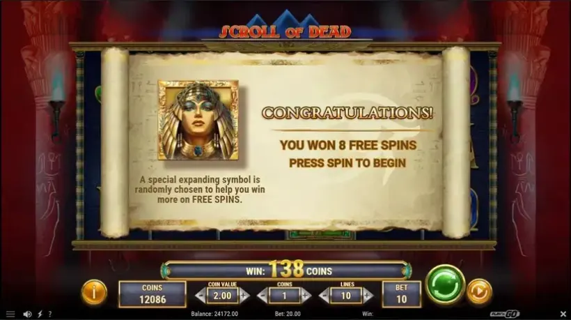 Scroll of Dead slot screenshot 4