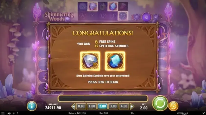 Shimmering Woods slot screenshot 3