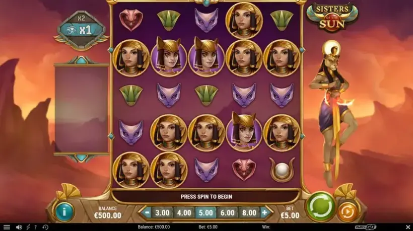 Sisters of the Sun slot screenshot 