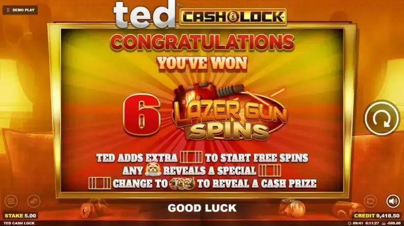 TED Cash Lock slot screenshot 4