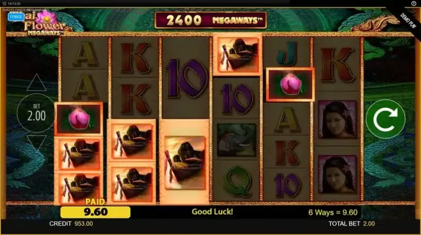 Thai Flower Megaways slot screenshot 
