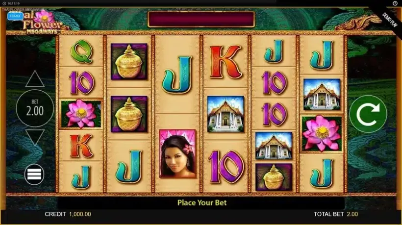 Thai Flower Megaways slot screenshot 