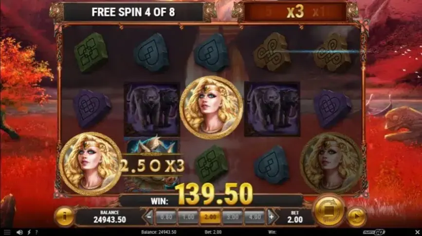 The Faces of Freya slot screenshot 