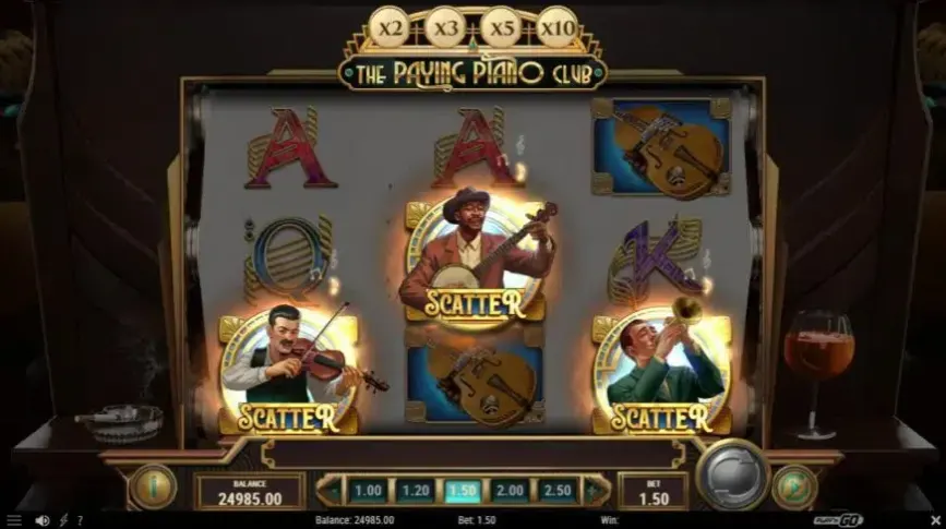 The Paying Piano Club slot screenshot 2