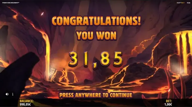 Tyrant King Megaways slot screenshot 