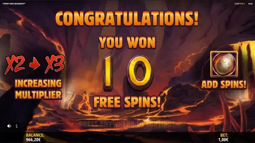 Tyrant King Megaways slot screenshot 4