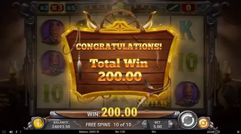 Wild Bandolier slot screenshot 