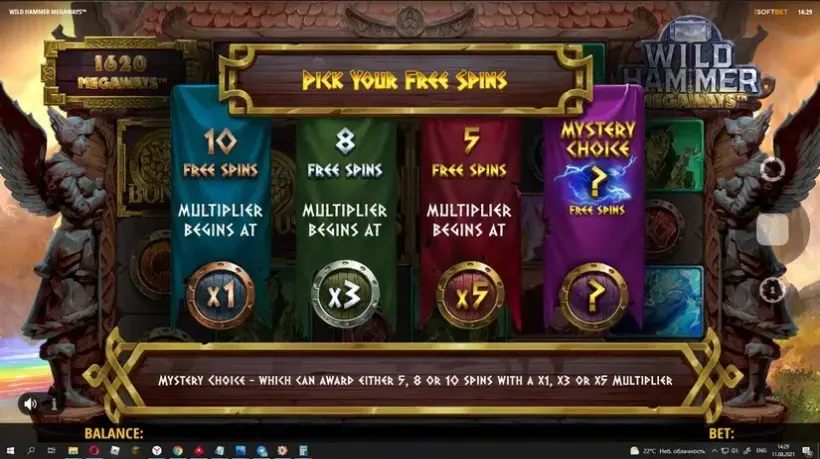 Wild Hammer Megaways slot screenshot 3