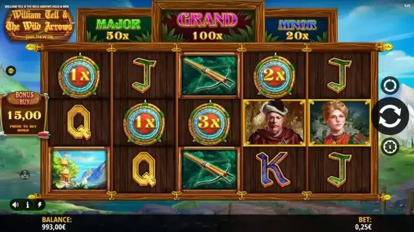 William Tell & The Wild Arrows slot screenshot 1