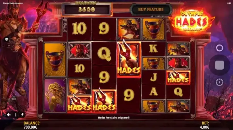 Olympus Hades Megaways slot screenshot 2