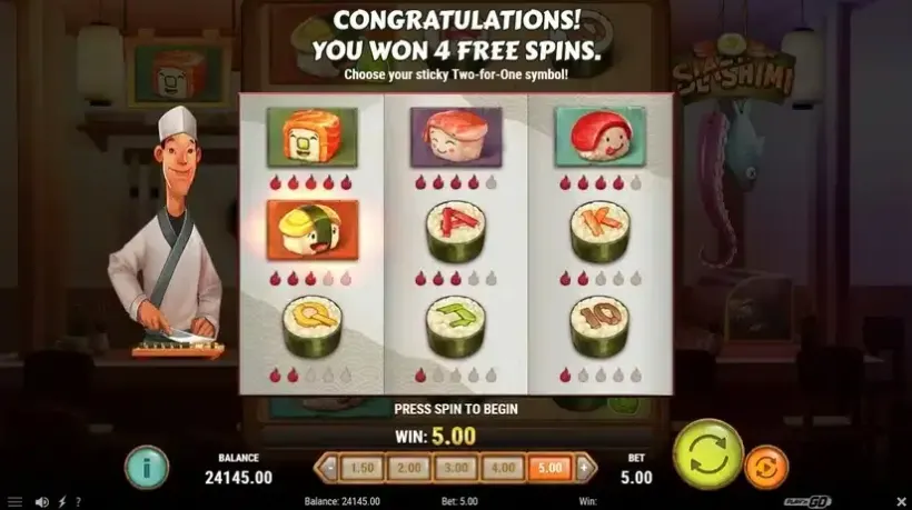 Slashimi slot screenshot 5