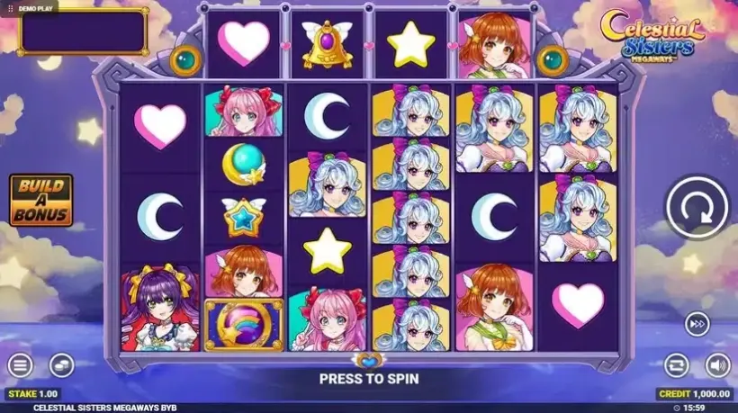 Celestial Sisters Megaways slot screenshot 