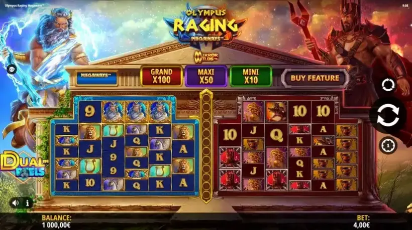 Olympus Raging Megaways slot screenshot 
