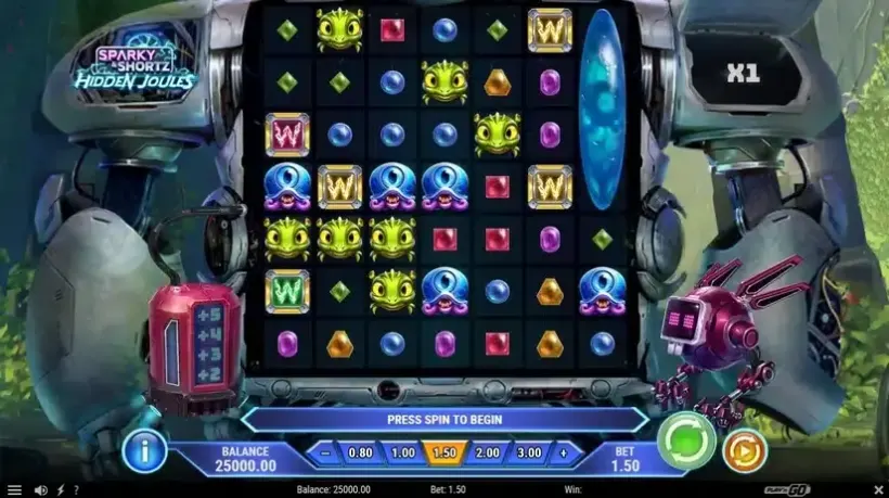 Sparky and Shortz Hidden Joules slot screenshot 
