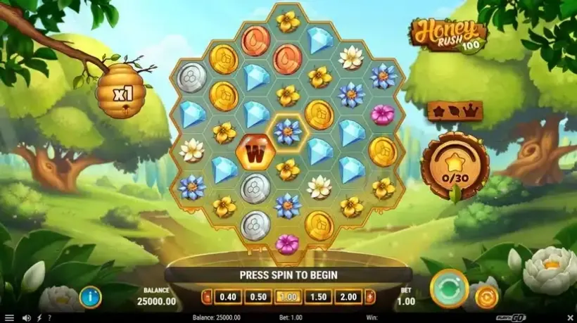 Honey Rush 100 slot screenshot 