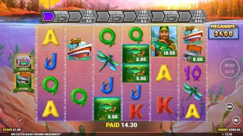 Big Catch Bass Fishing Megaways slot screenshot 4