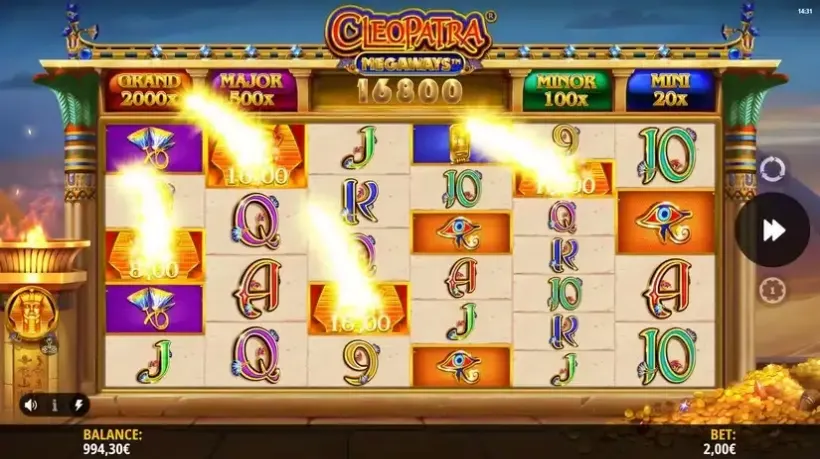 Cleopatra Megaways slot screenshot 2