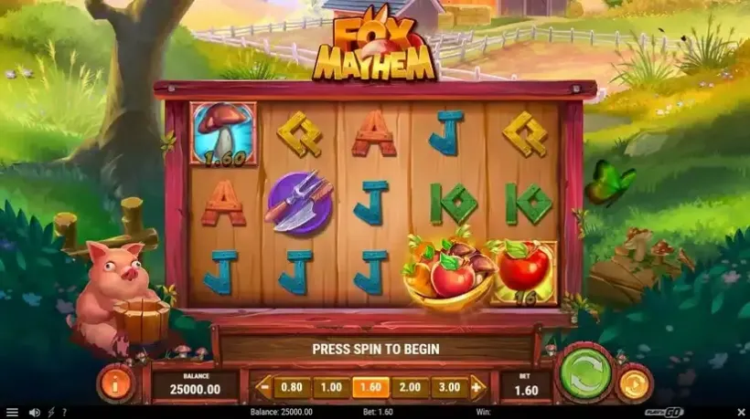 Fox Mayhem slot screenshot 