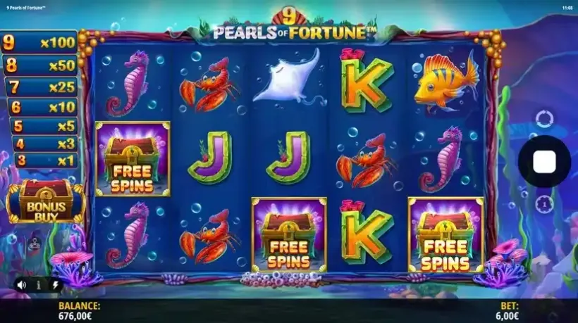 9 Pearls of Fortune slot screenshot 3