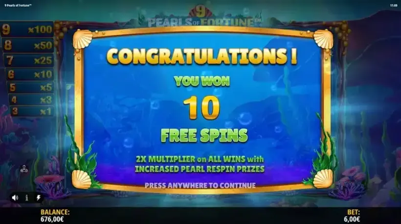9 Pearls of Fortune slot screenshot 5