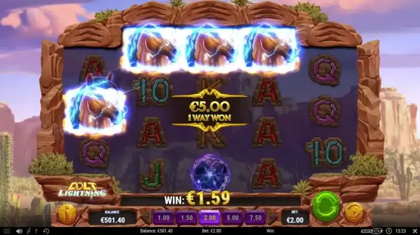 Colt Lightning slot screenshot 3